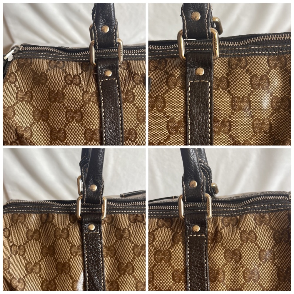 Gucci Brown Gg Crystal Boston Bag - Picture 9 of 14
